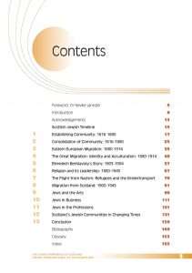 Scottish Jewry Table of Contents